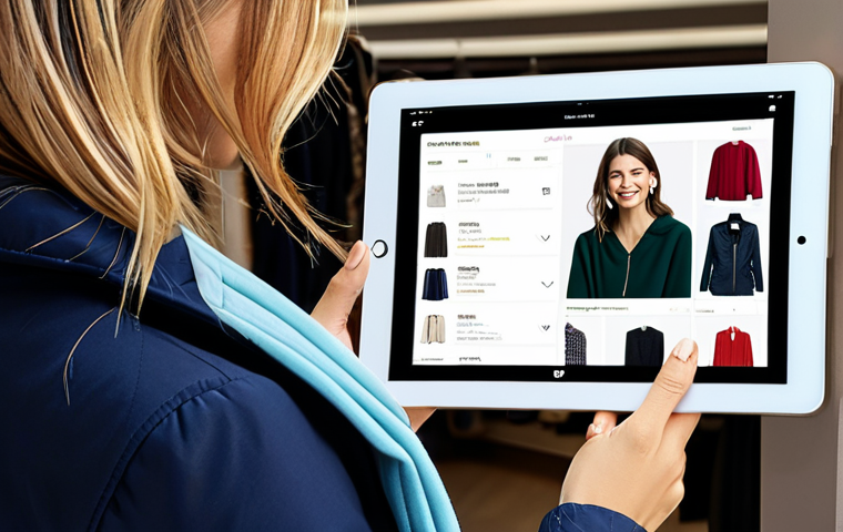 Personalized Shopping Experience**

"A vibrant image of a woman browsing an online fashion store on her tablet, fully clothed in a stylish, casual outfit. The website displays personalized recommendations based on her past purchases and browsing history. Warm and inviting lighting, showcasing user-friendly interface. safe for work, appropriate content, fully clothed, professional, perfect anatomy, natural proportions, high-quality digital art. She's smiling, looking at clothes. The background subtly displays a Spanish-language shopping site design."

**