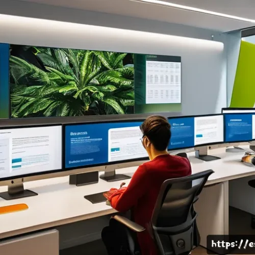 공감 기반 UX의 법적 및 제도적 측면 - A modern digital office environment showing a diverse team of UX designers and legal experts collabo...