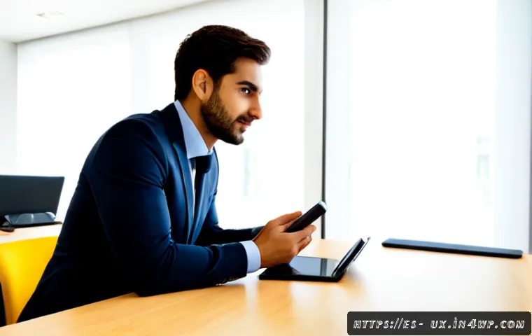 Home 16 사용자 경험을 향상시키는 공감적 전략 - Photorealistic customer service consultation in a bright modern Spanish city office, empathetic youn...